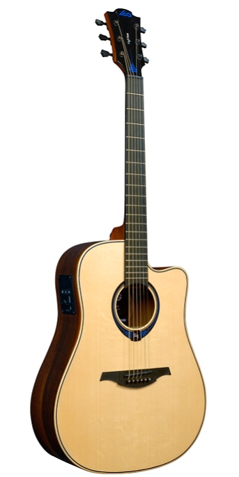 Lag Guitars Tramontane HyVibe THV30DCE Dreadnought Acoustic-Electric Smart Guitar Natural