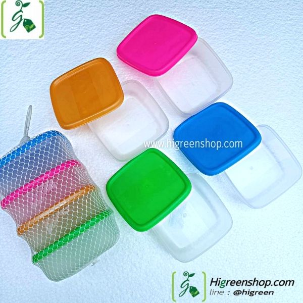 กล่องพลาสติกจิ๋ว (เหลี่ยม 4 ชิ้น + กลม 4 ชิ้น / ชุด)