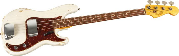 Fender Custom Shop 1961 P Bass Relic 4-String Electric Bass White Blonde