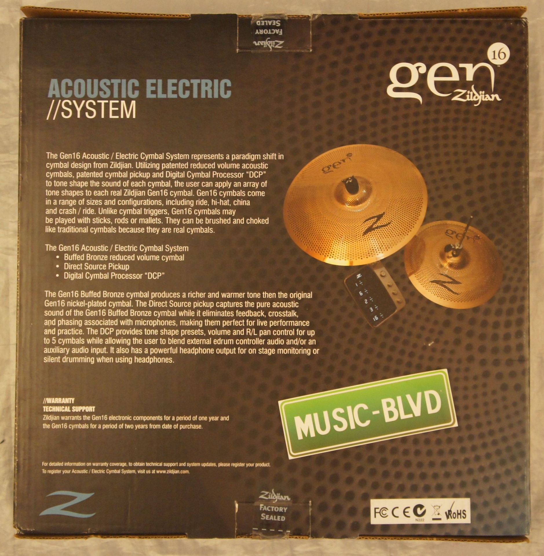 Zildjian Gen16 Acoustic-Electric Cymbal Box Set 13, 14, & 18 Inch