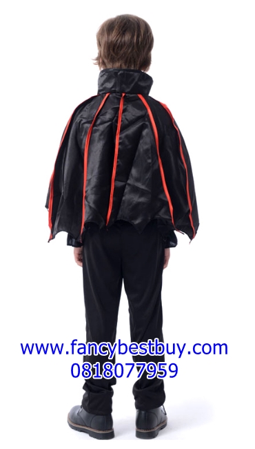 ชุดฮาโลวีนแวมไพร์ ชุดแฟนซีเด็ก แวมไพร์ Evil Vampire สำหรับวันฮาโลวีน มีขนาด S, M, L, XL