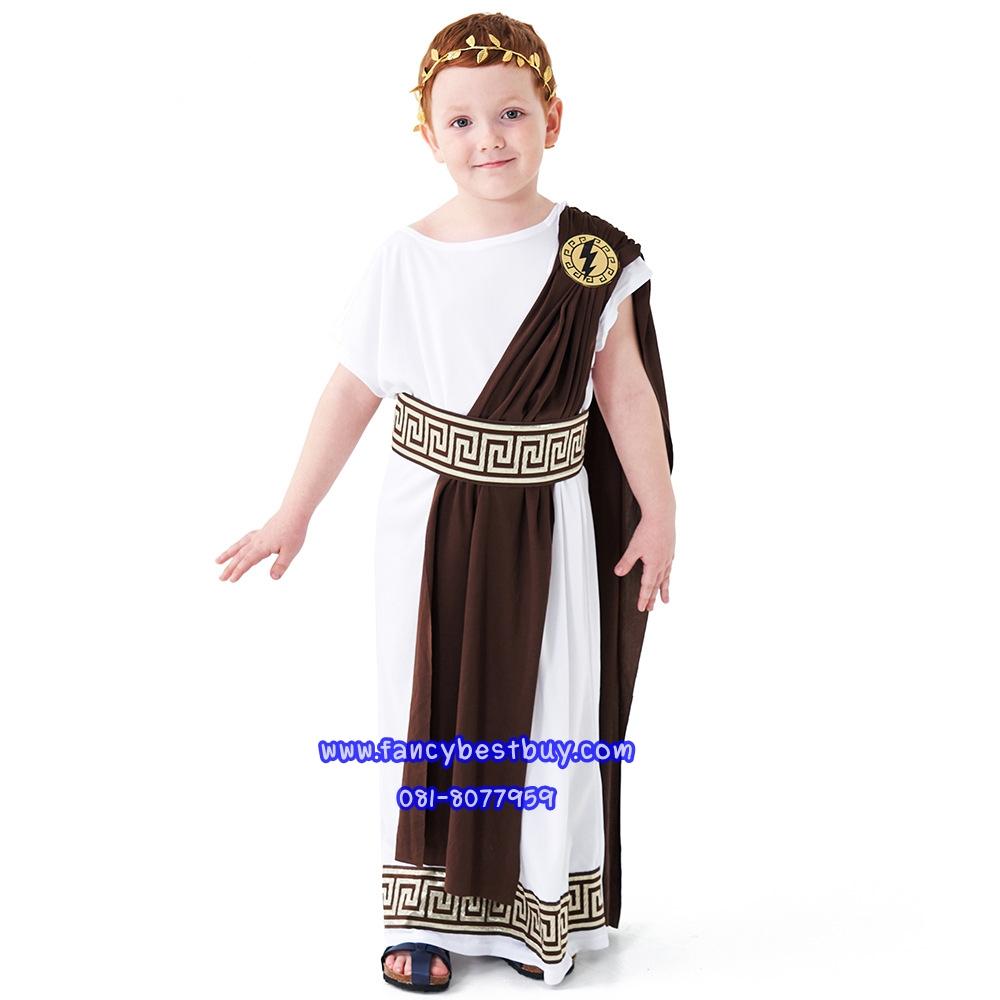 ชุดแฟนซีเด็ก ชุดประจำชาติกรีก-โรมัน สำหรับใช้เป็นชุดประจำชาติอาณาจักรกรีก-โรมัน Size L(140-155)