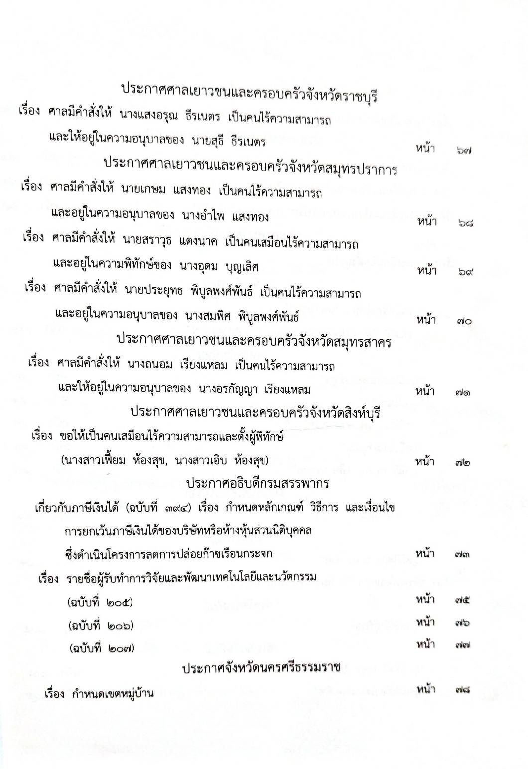 กฎหมายใหม่ 10/64 ประกาศกระทรวงการคลัง ฐานะการเงินฯ ประกาศศาลเยาวชนและครอบครัวจังหวัด... สมาคม-มูลนิธิ