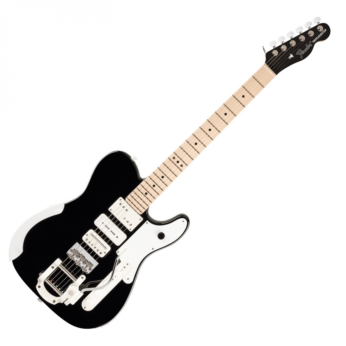 Fender Jack White Triplecaster Telecaster Electric Guitar - Black