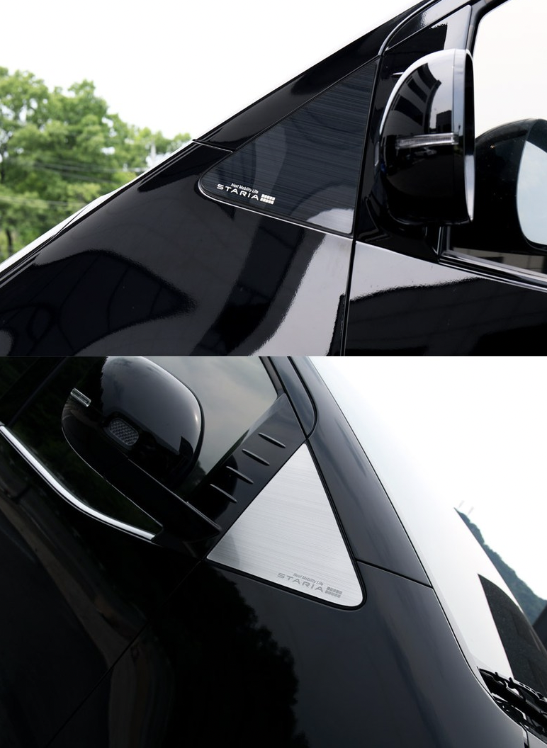 คิ้วเสาเอ คิ้วตกแต่งรถยนต์ Hyundai STARIA