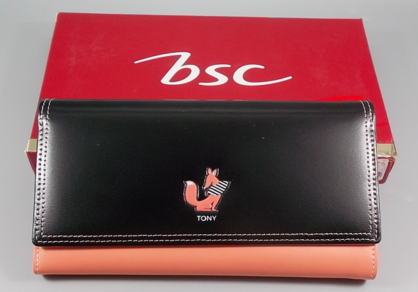 กระเป๋าสตางค์ bsc ส้มปูน-ดำ ใหม่ แท้