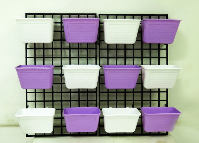 กระถางต้นไม้สวนแนวตั้งขนาดใหญ่ สีขาว