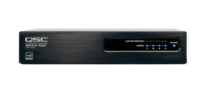 QSC SPA4­100 4-CHANNEL POWER AMPLIFIER