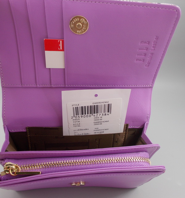 กระเป๋าสตางค์ ELLE ม่วง ใหม่ แท้