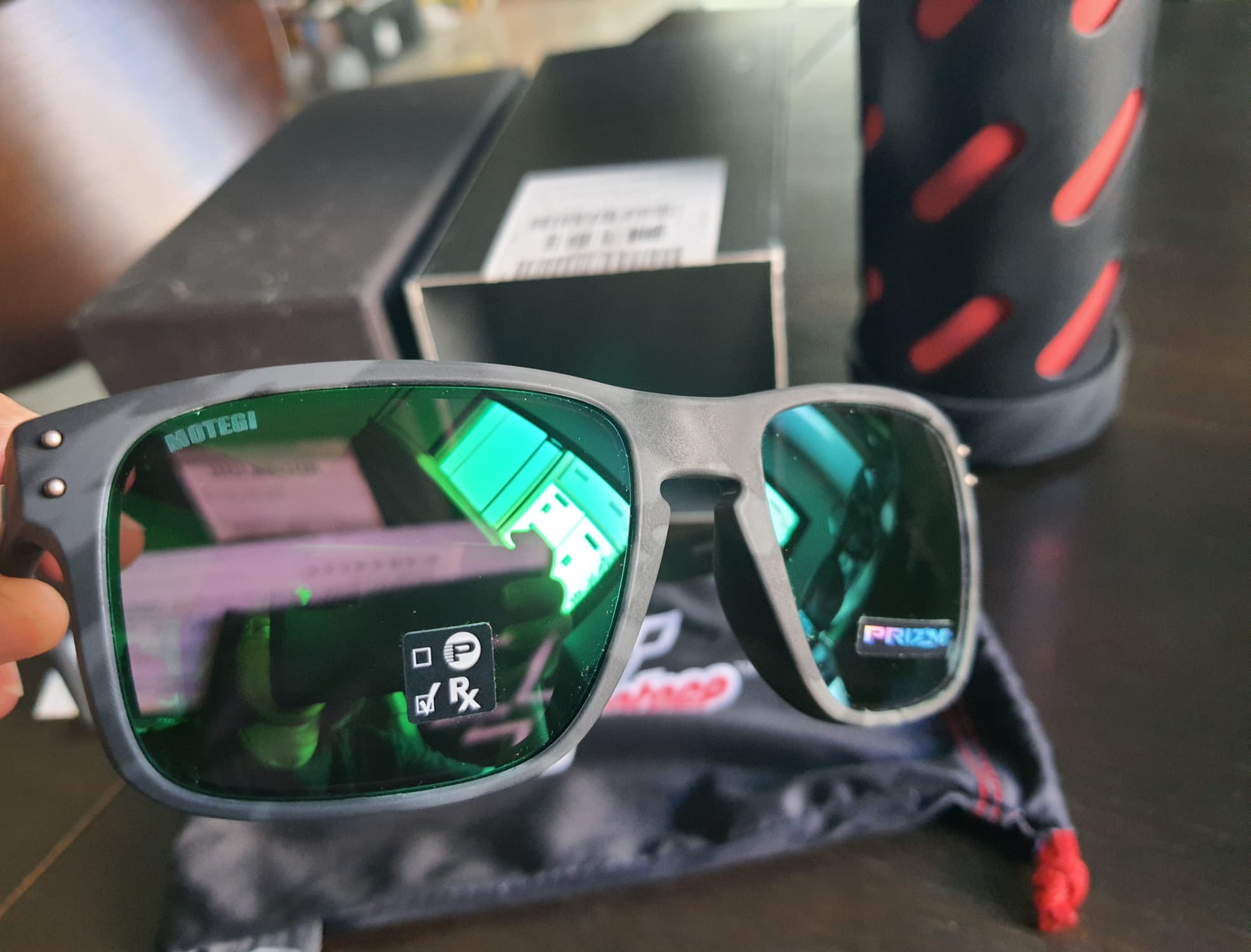 OAKLEY HOLBROOK PRIZM MOTEGI MOTO GP LIMITED EDITION Matte Grey Camo w/ Prizm Jade OO9102-G455