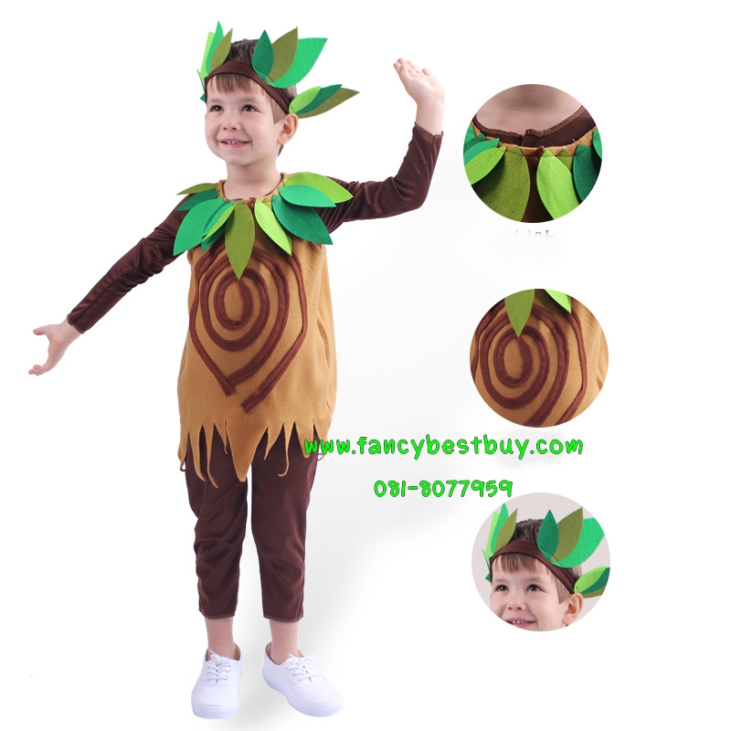 ชุดต้นไม้ Tree Costume สำหรับใส่เป็นชุดแฟนซี มี ขนาด S 100-110, M 110-120, XL130-140