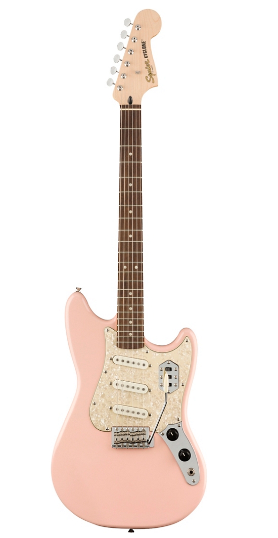 Squier Paranormal Cyclone Electric Guitar - Shell Pink,Daphne Blue