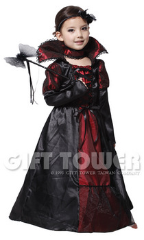 ชุดแฟนซีฮาโลวีนเด็กหญิง ชุดแดร๊กคูล่าหญิงสำหรับงานแฟนซี วันฮาโลวีน VAMPIRES GIRL มีขนาด S, M, L, XL, XXL(150)