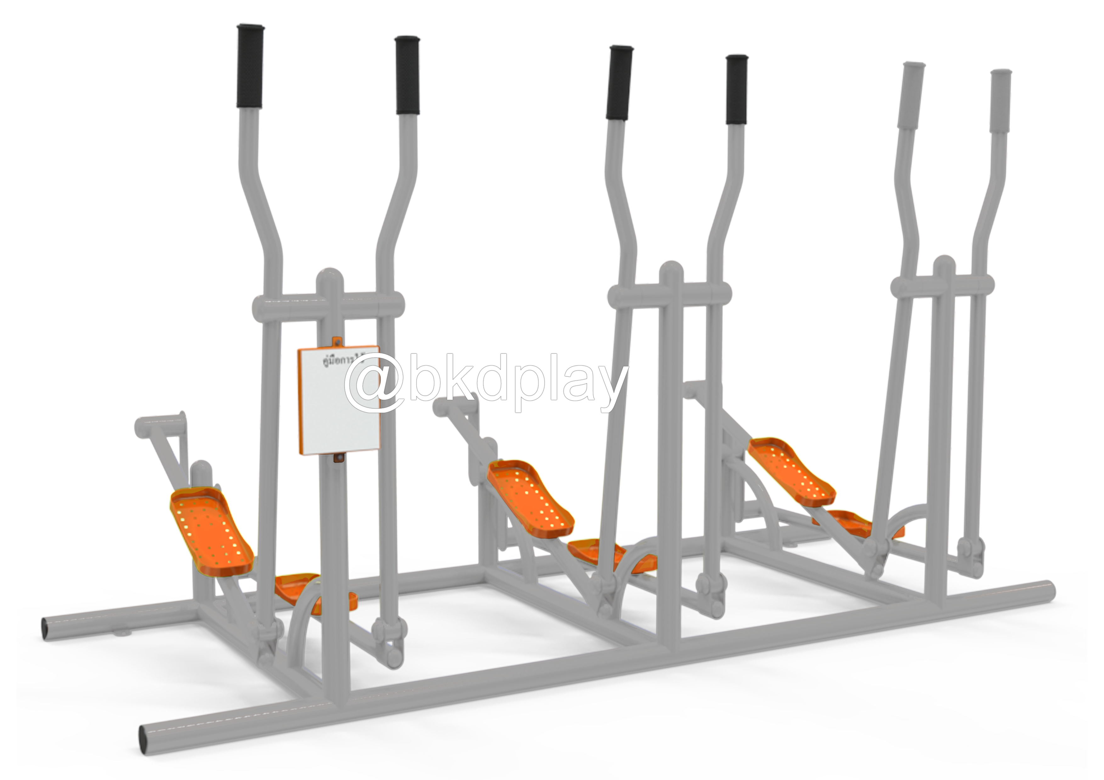 เครื่องบริหารแขน-ขา-สะโพก-หัวไหล่ (แบบโยกวิ่งสลับเท้า 3 ชุด) เครื่องออกกำลังกาย, กลางแจ้ง, ลานกีฬา, อเนกประสงค์, สนามกีฬา สั่งผลิต7-15วัน