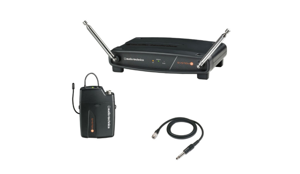 Audio-Technica System 8 Wireless System includes: Guitar/Instrument