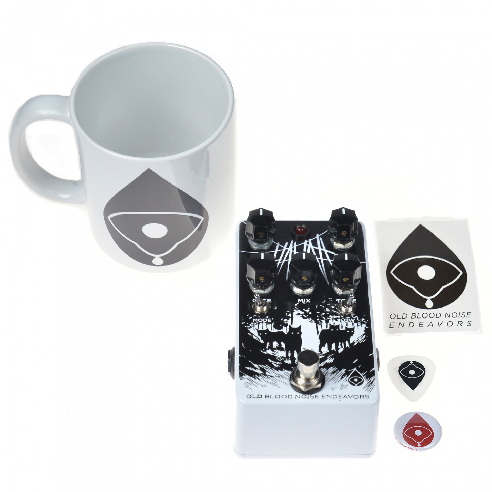 Old Blood Noise Haunt Fuzz CME Exclusive White and Black w/ Free Mug (LTD of 10)
