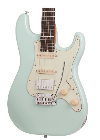Schecter Guitar Research Nick Johnston Traditional HSS Electric Guitar Atomic Frost Mint Green Pickguard