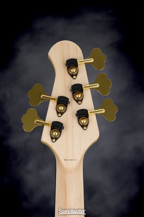 Lakland 55-94 Deluxe, Exotic Top - Curly Redwood with Ebony fingerboard