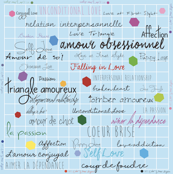 Wall of Love Scarf - ผ้าพันคอลายกราฟฟิควอลล์ออฟเลิฟ (มี 6 สี)