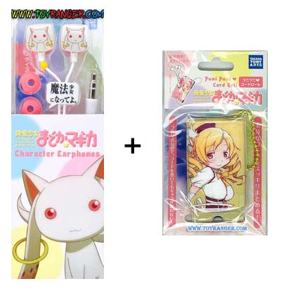 หูฟัง Puella Magi Madoka Magica คิวเบย์+ที่เก็บสายมามิ (แท้)