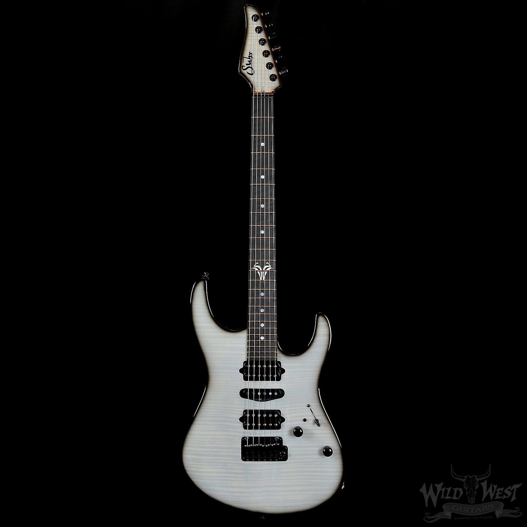 Suhr Modern Trans Arctic White Black Burst w/Oil-Finish Pau Ferro Neck