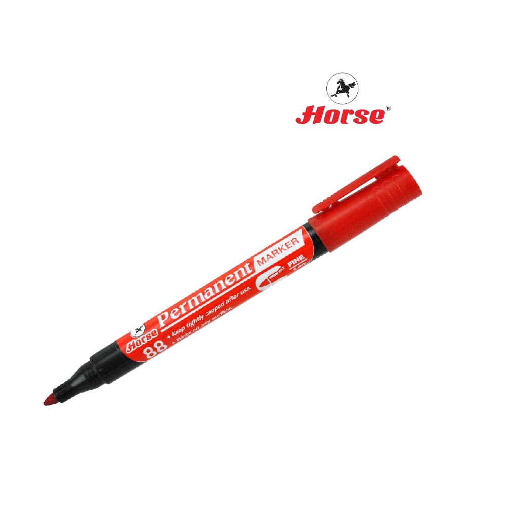 HORSE ปากกาเคมีหัวเดียว ตราม้า หัวกลม H-88 ( ราคา / 1 ด้าม)