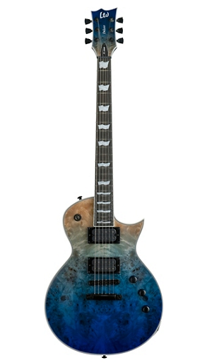 ESP LTD EC-1000 Burl Poplar Electric Guitar Blue Natural Fade