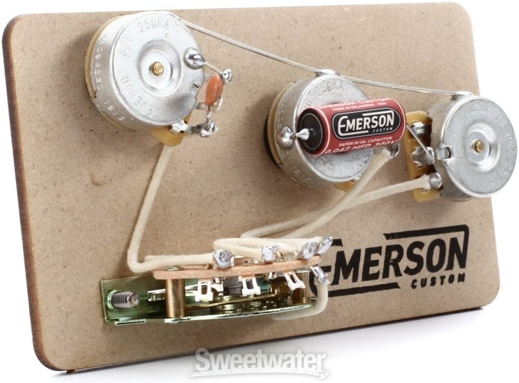 Emerson Custom 5-way Prewired Kit for Fender Stratocasters - 250k Pots