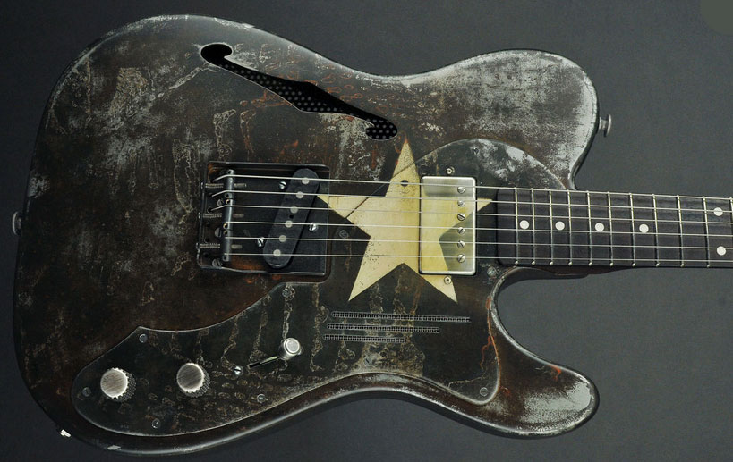 Trussart Deluxe Steelcaster Guitar Cream Star