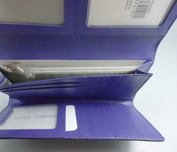 กระเป๋าสตางค์ LOUIS FONTAINE ดำ-ม่วง ใหม่ แท้