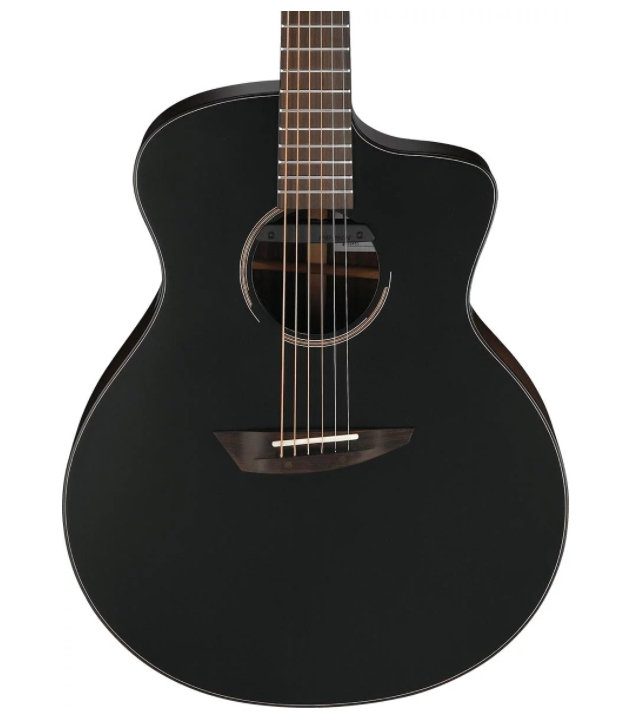 Ibanez Jon Gomm Signature JGM10 Acoustic-electric Guitar - Black Satin Top, Natural High-gloss Back and Sides