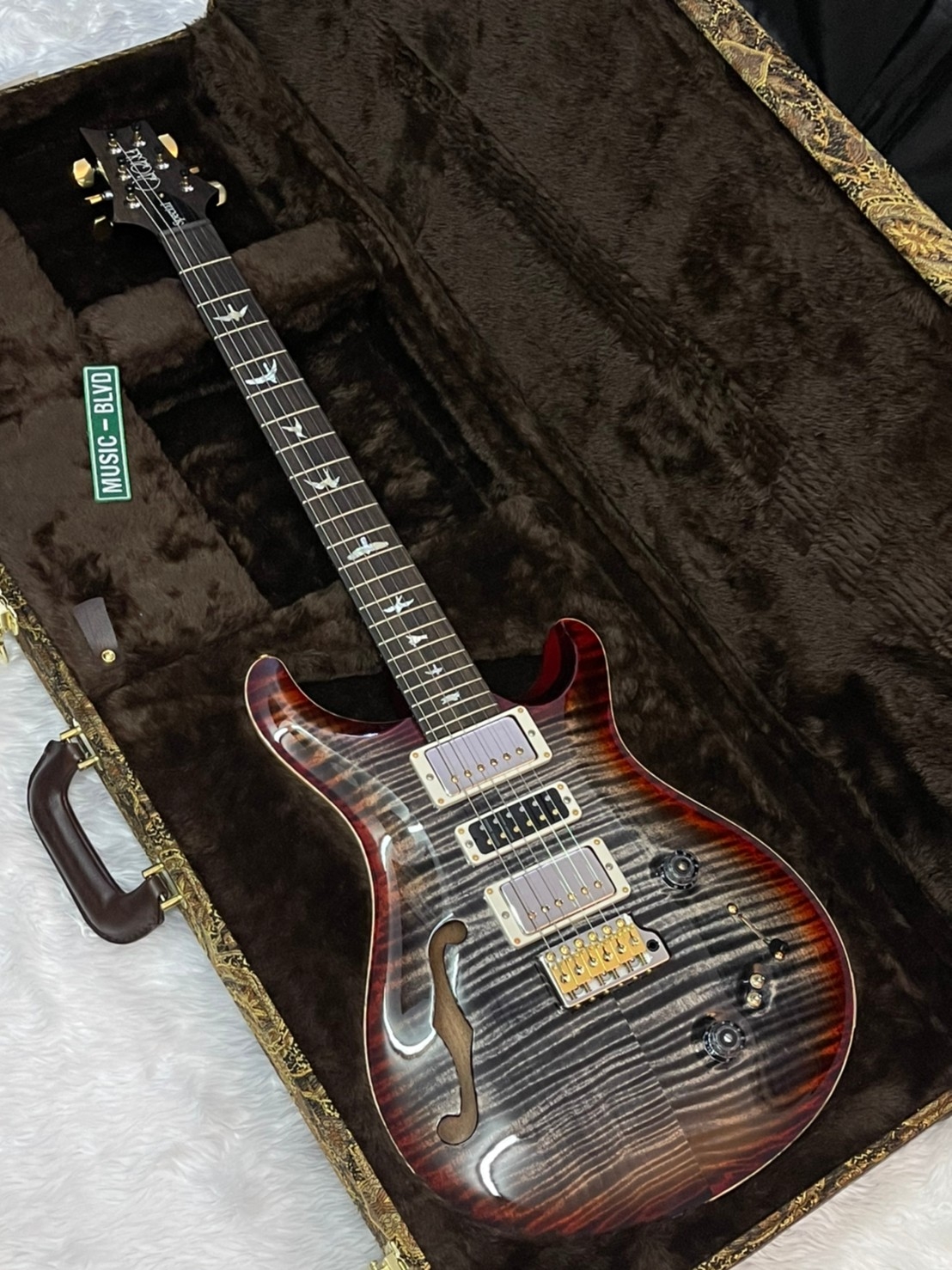 PRS Wood Library 10 Top Special 22 Flame Neck Brazilian Rosewood Charcoal Cherry MB Exclusive