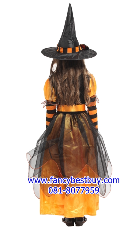 ชุดฮาโลวีนเด็ก ชุดแม่มด สำหรับงานแฟนซี วันฮาโลวีน มีขนาด M, L