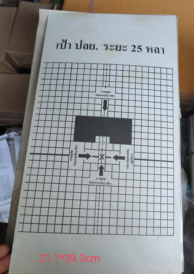 เป้าปืน ปลย ระยะ 25 หลา แบบหนา F4 (แพ็ค 20 แผ่น)