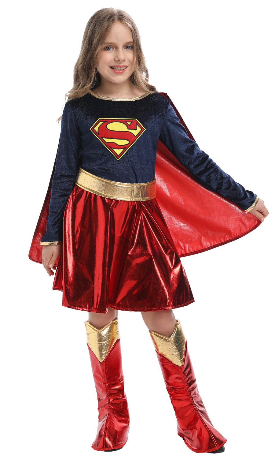 ชุดซูเปอร์เกิร์ล Super Girl Hero สีแดง ขนาด L, XL