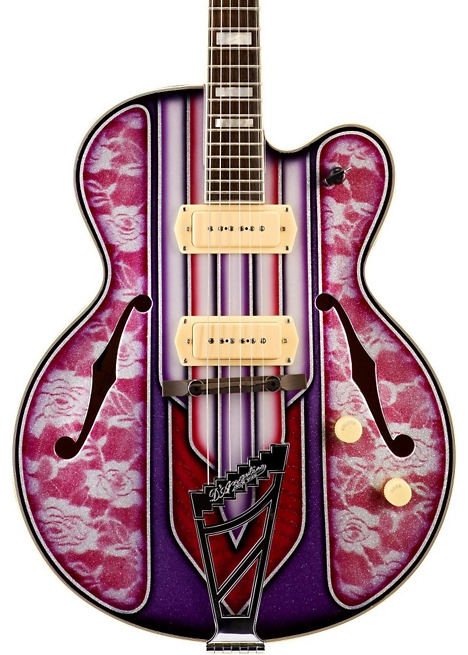 D Angelico EX-59 Hollow Body Electric Guitar - Purple Art Deco