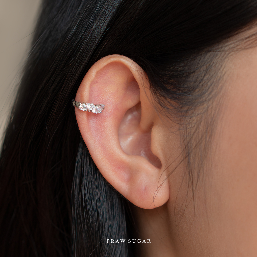 Wonderful Heart Earcuff - ต่างหูแบบเกี่ยวรูปหัวใจ