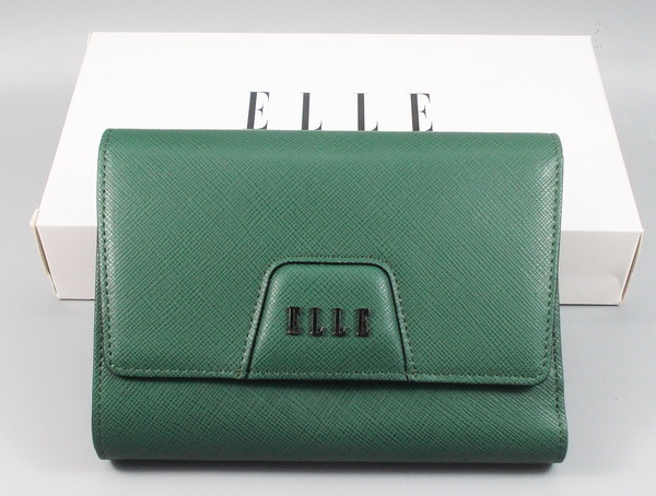 กระเป๋าสตางค์ ELLE เขียว ใหม่ แท้