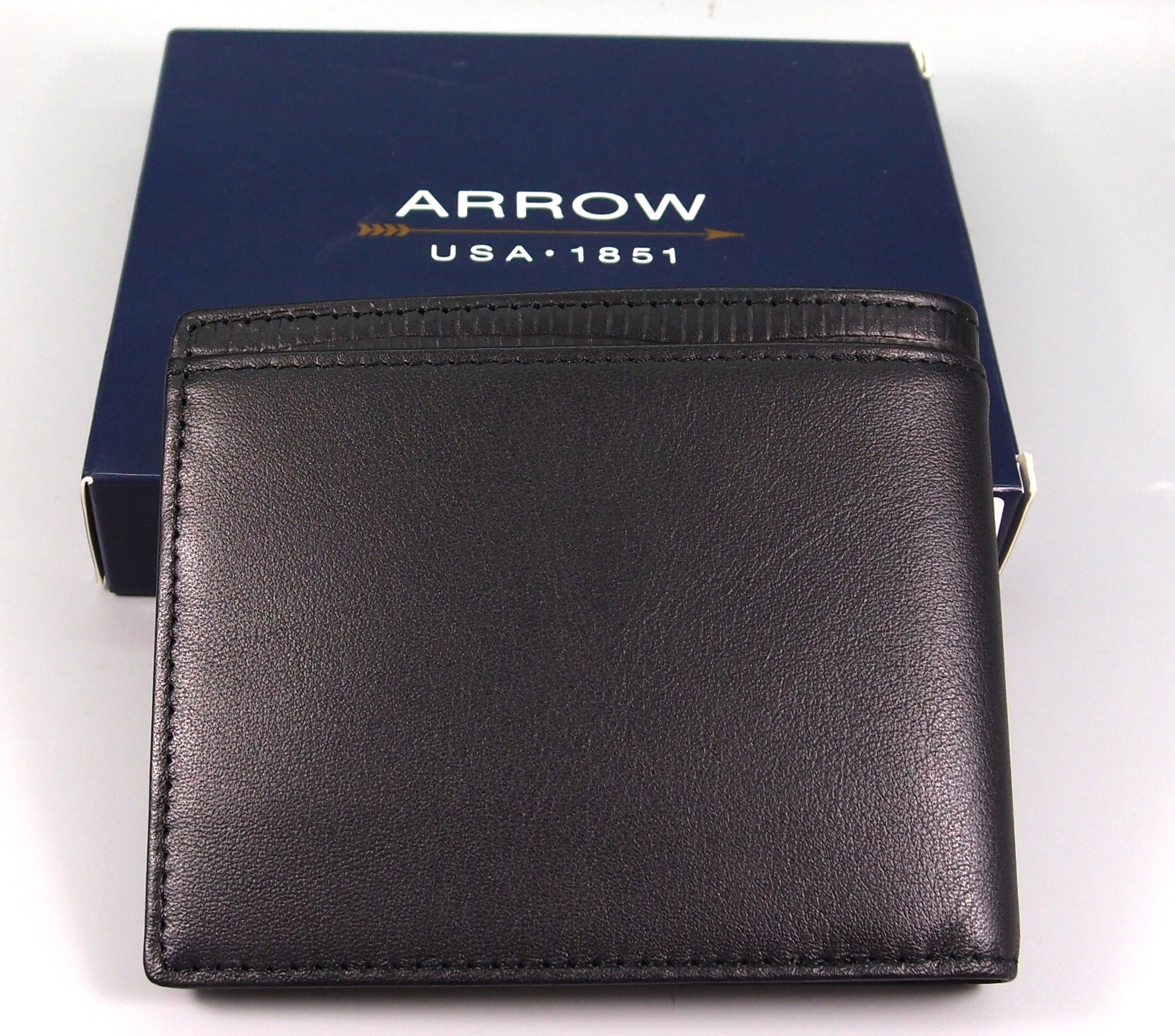 กระเป่าสตางค์ ARROW USA -1851 ดำคัตติ้ง ใหม่ แท้
