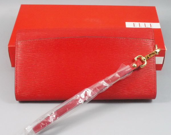 กระเป๋าสตางค์ ELLE แดง ใหม่ แท้