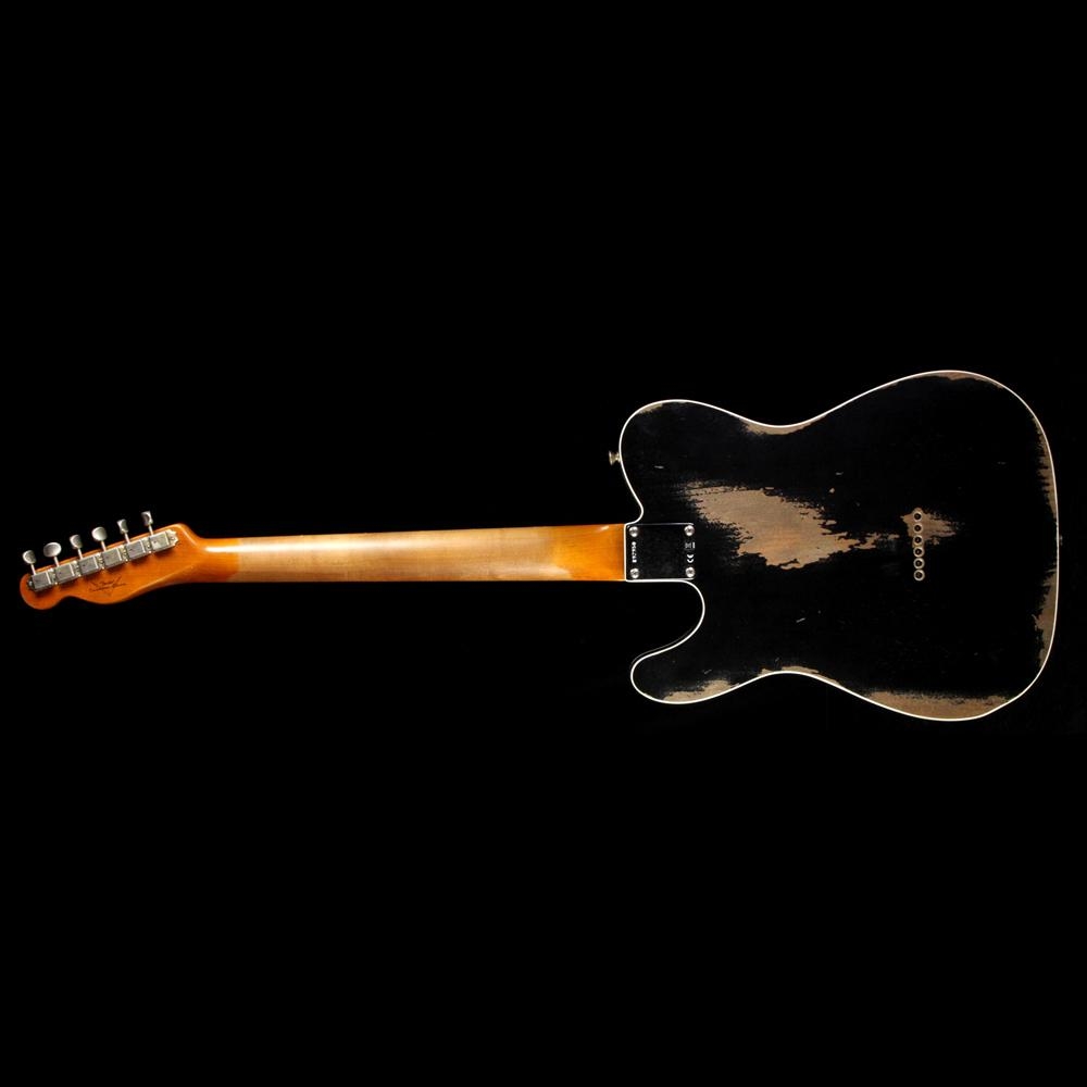 Fender Custom Shop 1962 Custom Telecaster Roasted Alder Heavy Relic Electric Guitar - Black