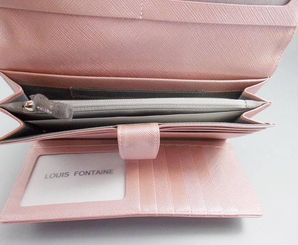กระเป๋าสตางค์ LOUIS FONTAINE ชมพูเมทาลิก ใหม่ แท้