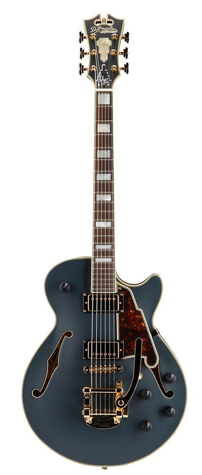 DAngelico Deluxe Series Bob Weir SS Limited Edition Signed Semi-Hollowbody Guitar with Custom Seymour Duncan Pickups and Bigsby B-50 Ebony
