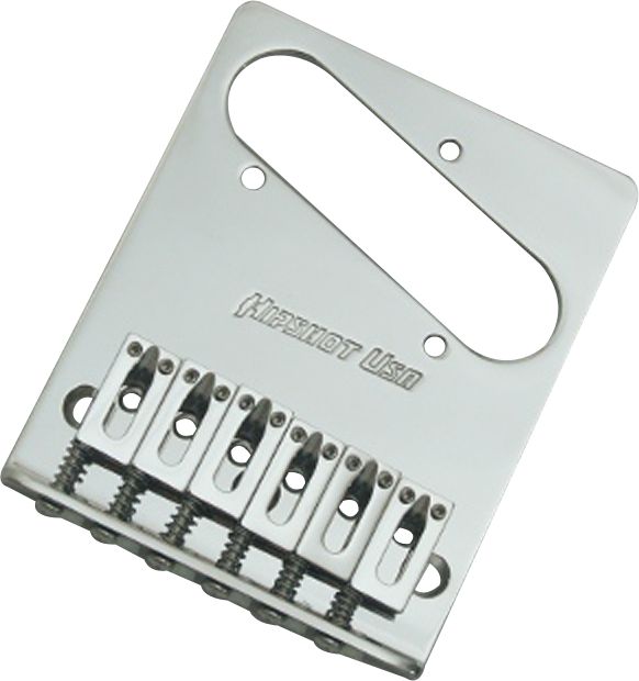 Hipshot Stainless Steel Tele Bridge 3 Hole Mount with Standard Saddles Chrome