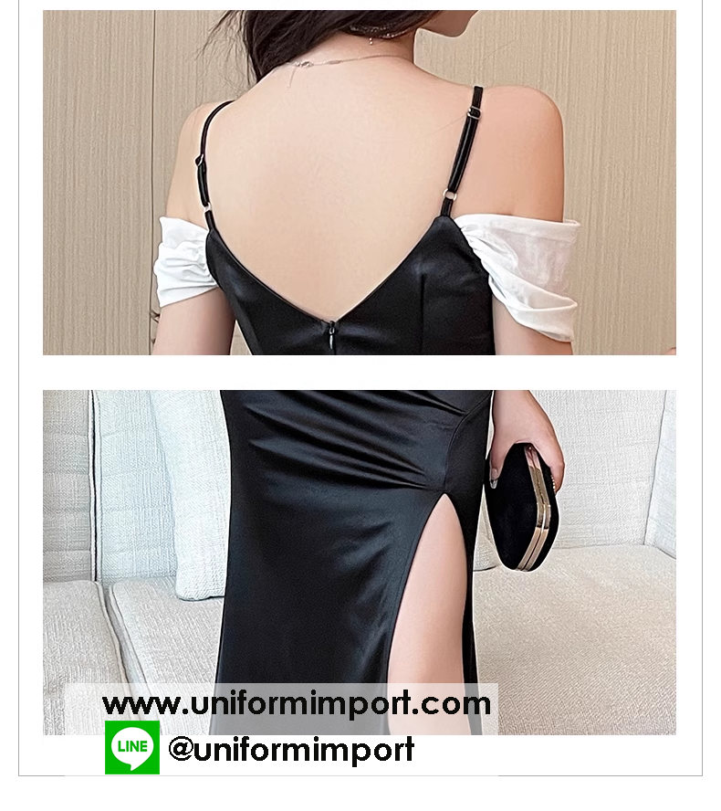 ชุดราตรี ชุดงานกลางคืน ++คลิกภาพดูรายละเอียดด้านใน ชุดพนักงานต้อนรับ ชุดยูนิฟอร์ม ชุดทำงานผู้หญิง unifrom ชุดไนท์คลับ