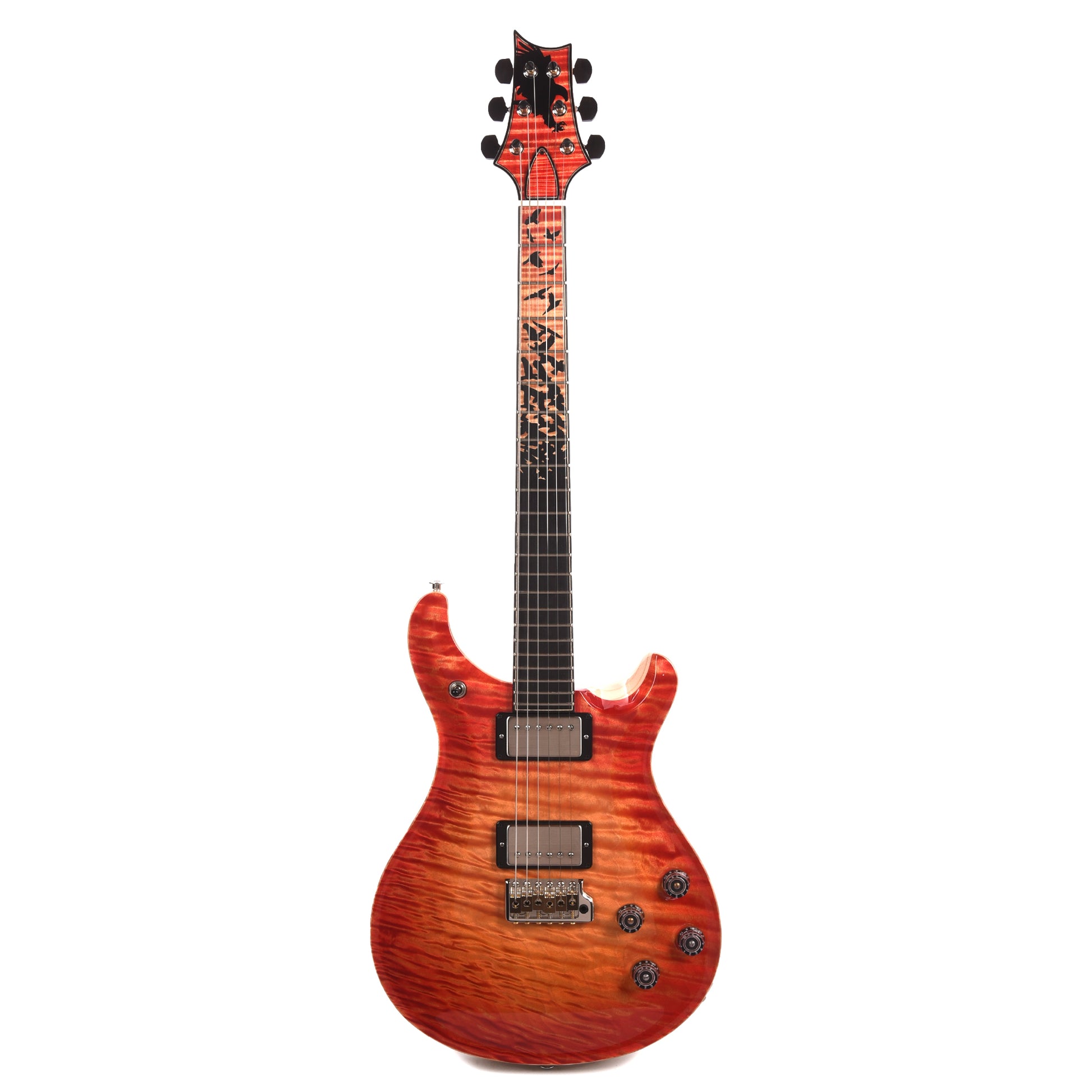 PRS Private Stock McCarty 594 Tremolo One-Piece Quilted Maple/Swamp Ash Blood Orange Glow w/Stained Neck/Fingerboard & Birds of a Feather Inlay