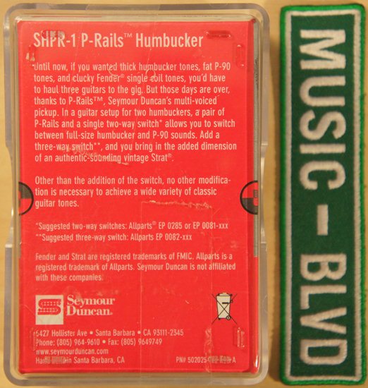 Seymour Duncan SHPR-1b P-Rails - Bridge Pickup