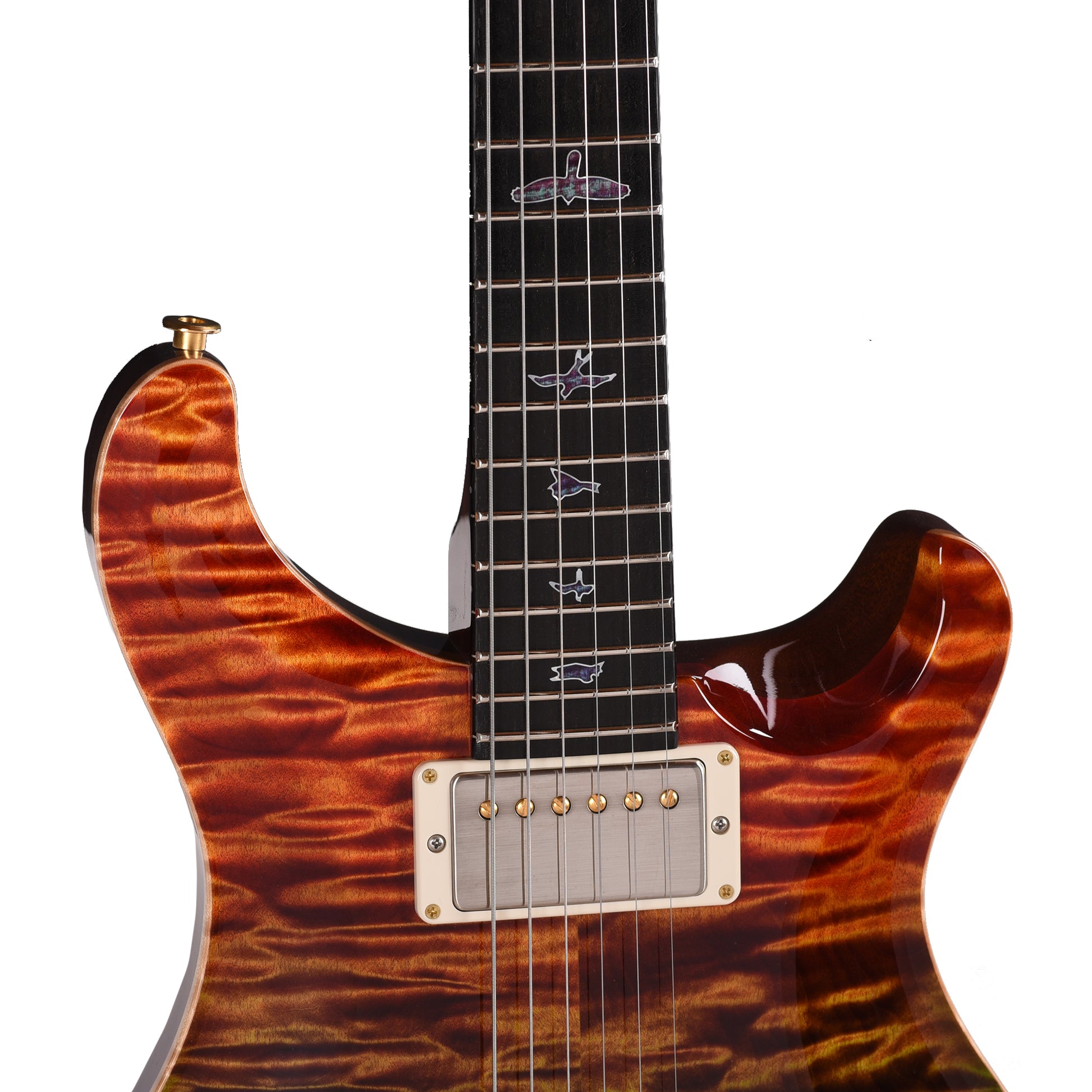PRS Private Stock DGT Quilted Maple/African Mahogany Zombie Fade w/Stained Curly Maple Inlays & Tuners