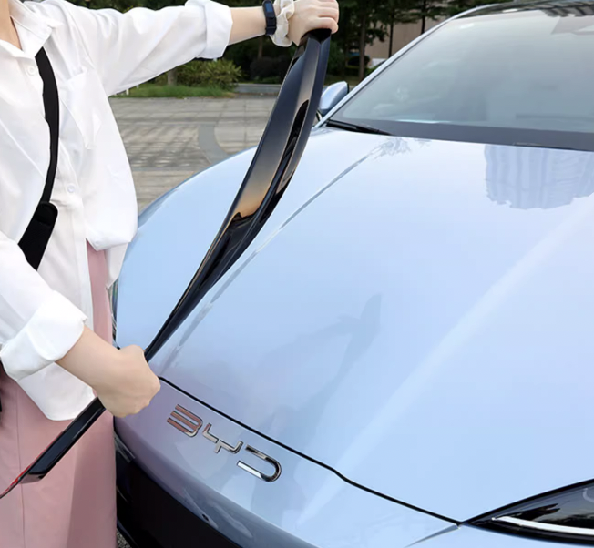 BYD Seal ราคาถูก คิ้วกันสาดขอบสแตนเลส3D พร้อมส่งจากไทย แบบ 6 ชิ้น ติดตั้งง่าย กาวเหนียว