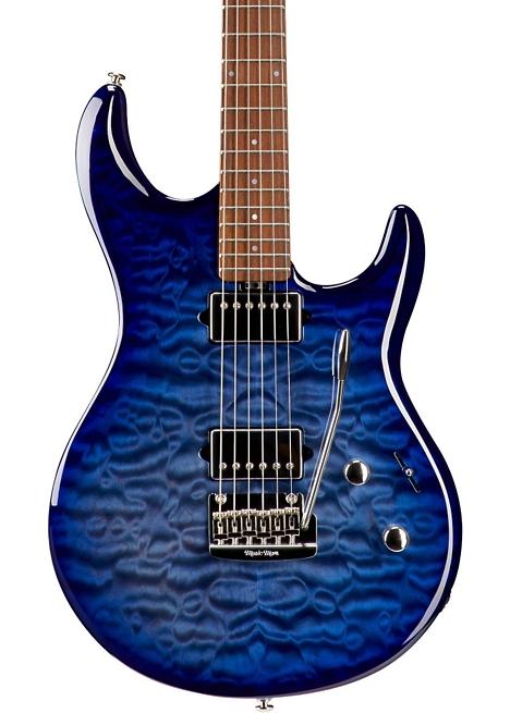 Ernie Ball Music Man BFR Luke III HH Quilt Maple Top Electric Guitar - Blueberry Burst